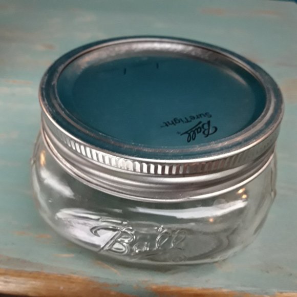 Ball Mason Jar with Lid Glass Jar Wide Low Little Flat Short Mini Cute Storage - Picture 5 of 14